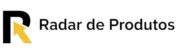Logotipo Radar de Produtos com símbolo de seta amarela e texto em preto.